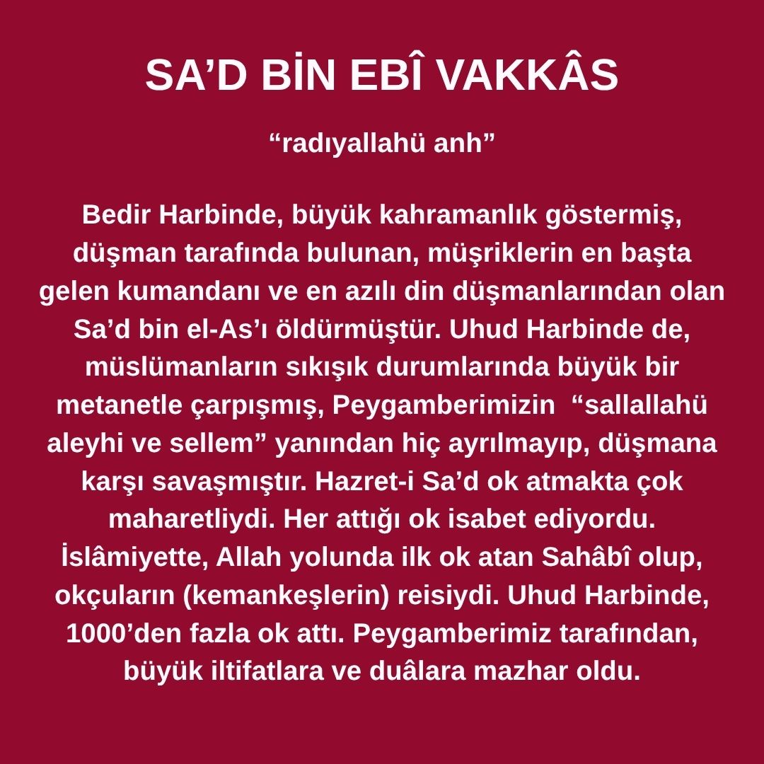 Sa'd bin Ebi Vakkâs (4)